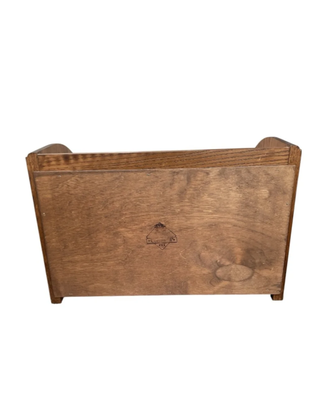 Cornwall Vintage Handcrafted Wooden Roll-Top Bread Box Brown